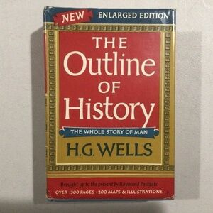 The Outline of History by H.G. Wells Vintage Hardcover Book